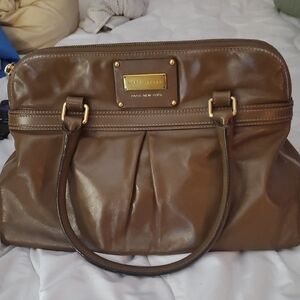 Marc Jacobs Brown Leather Bag with Gold Details